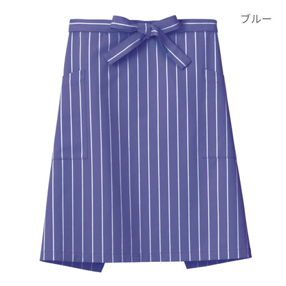 サロンエプロン（ストライプ） | カフェ・飲食店制服 | 1枚 | FK7162 | ブラウン