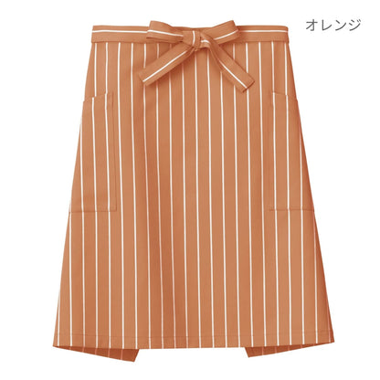 サロンエプロン（ストライプ） | カフェ・飲食店制服 | 1枚 | FK7162 | ブラウン