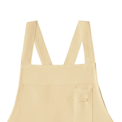 バッククロス胸当てエプロン | カフェ・飲食店制服 | 1枚 | FK7163 | ホワイト