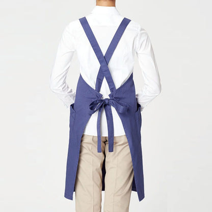 バッククロス胸当てエプロン | カフェ・飲食店制服 | 1枚 | FK7163 | ベージュ