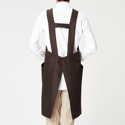 H型胸当てエプロン | カフェ・飲食店制服 | 1枚 | FK7164 | ベージュ