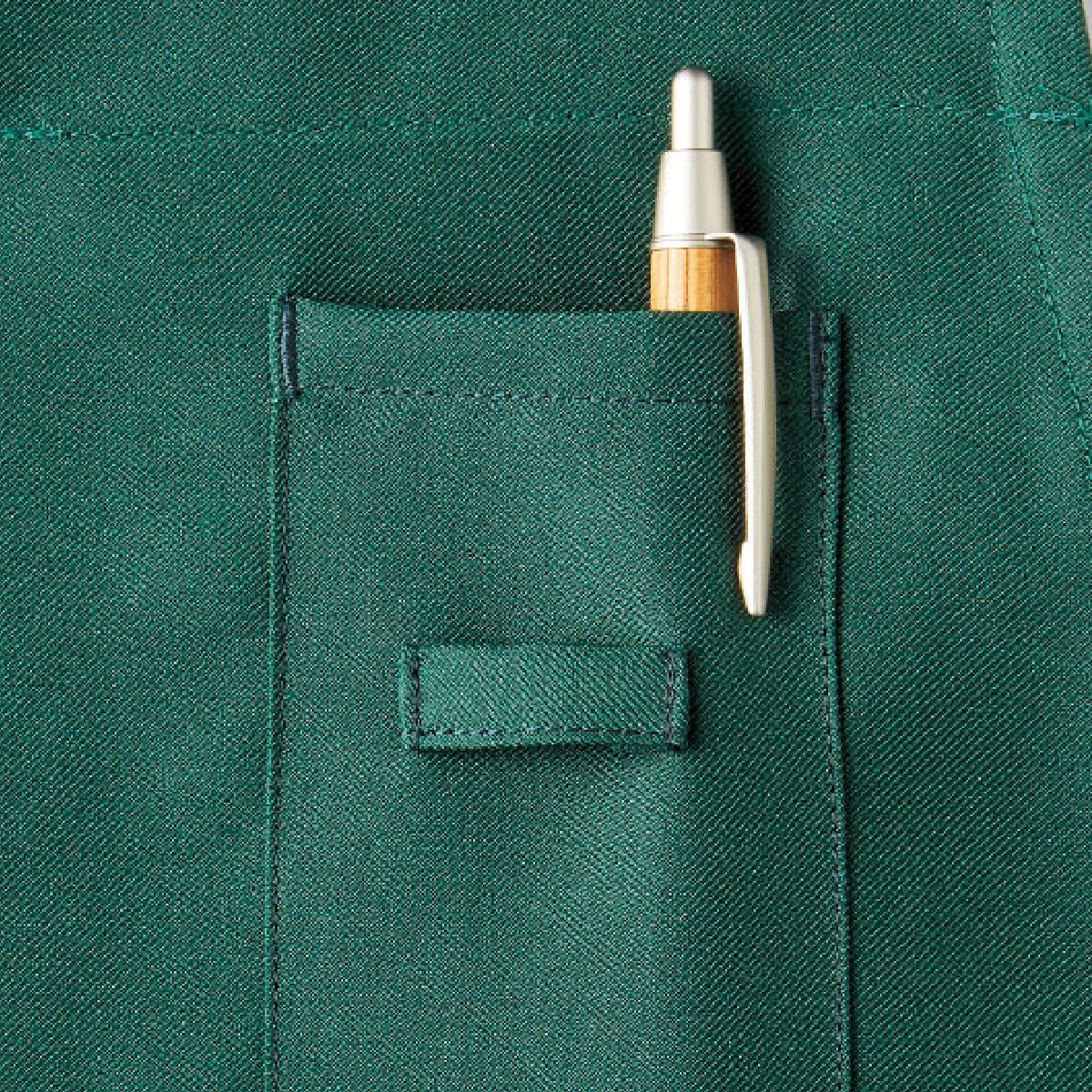 H型胸当てエプロン | カフェ・飲食店制服 | 1枚 | FK7164 | ブラウン