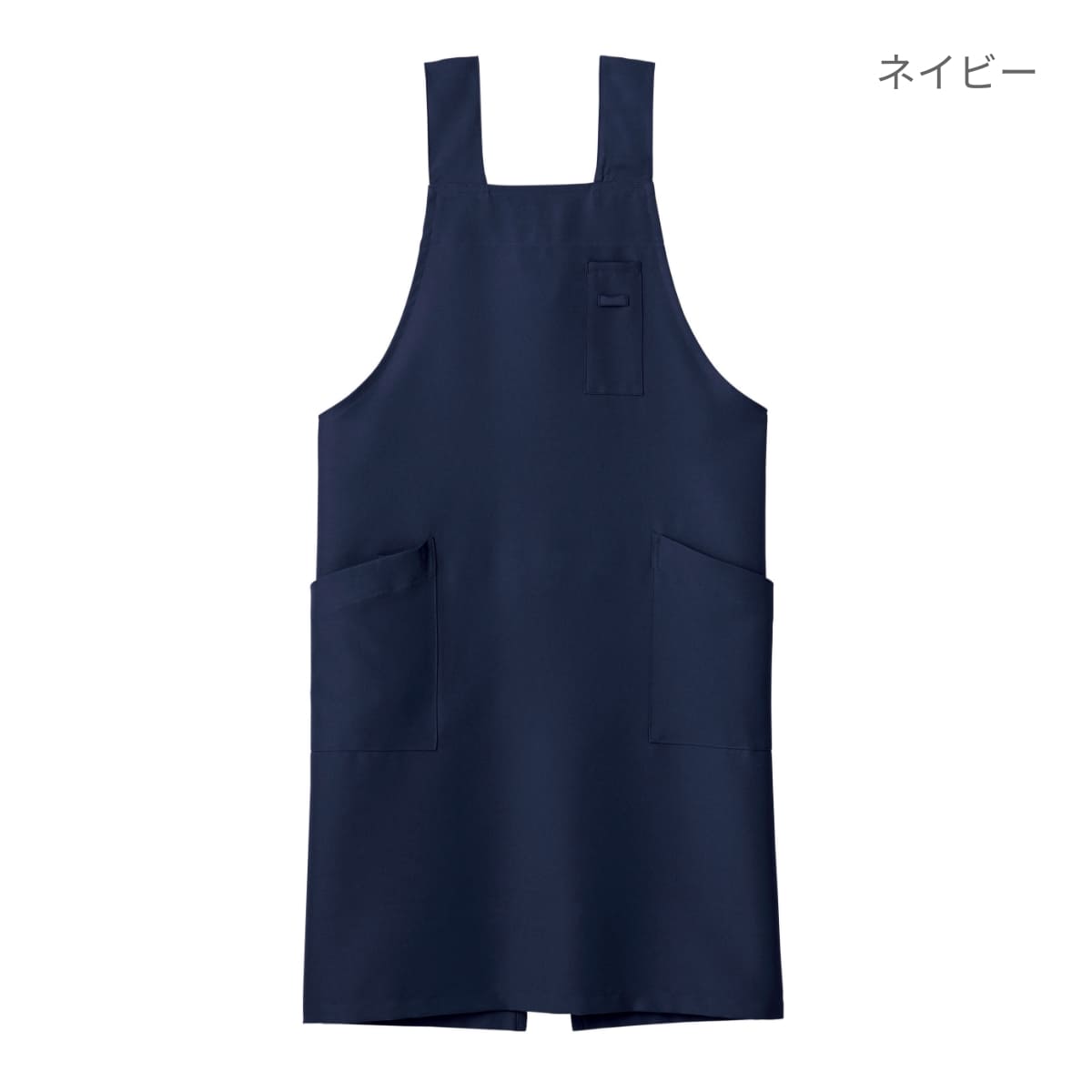 H型胸当てエプロン | カフェ・飲食店制服 | 1枚 | FK7164 | ブラック