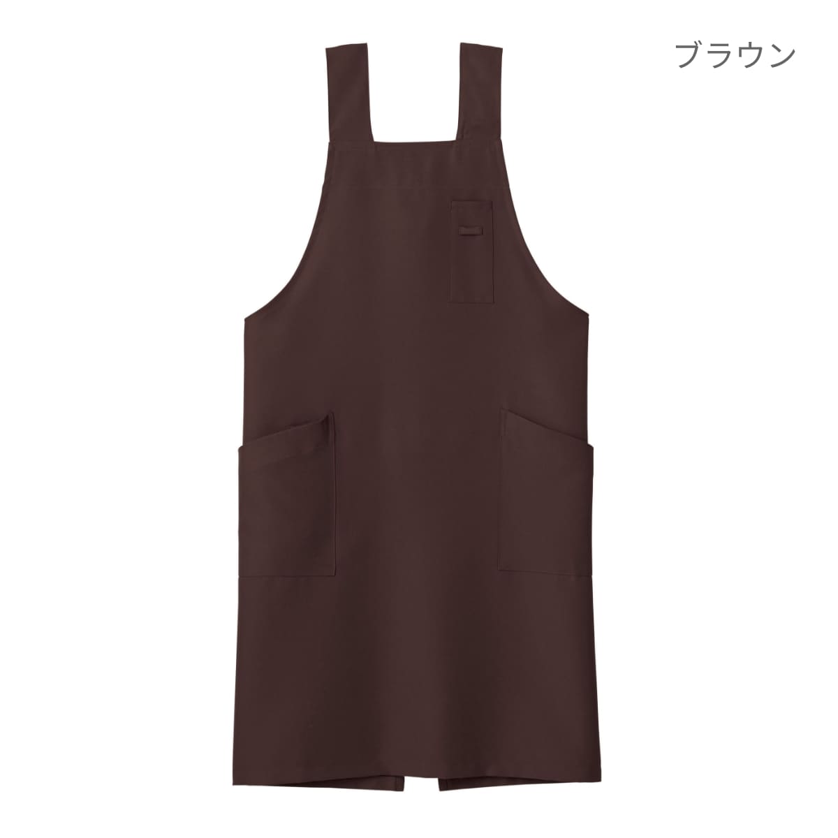 H型胸当てエプロン | カフェ・飲食店制服 | 1枚 | FK7164 | ブラック