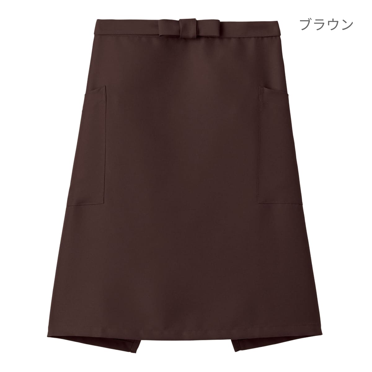 ミドルエプロン | カフェ・飲食店制服 | 1枚 | FK7166 | ブラウン