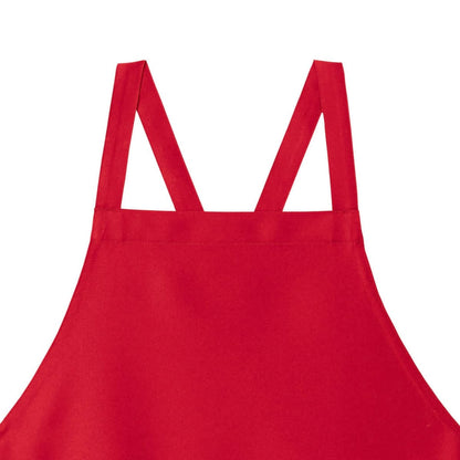 胸当てエプロン | カフェ・飲食店制服 | 1枚 | FK7168 | レッド