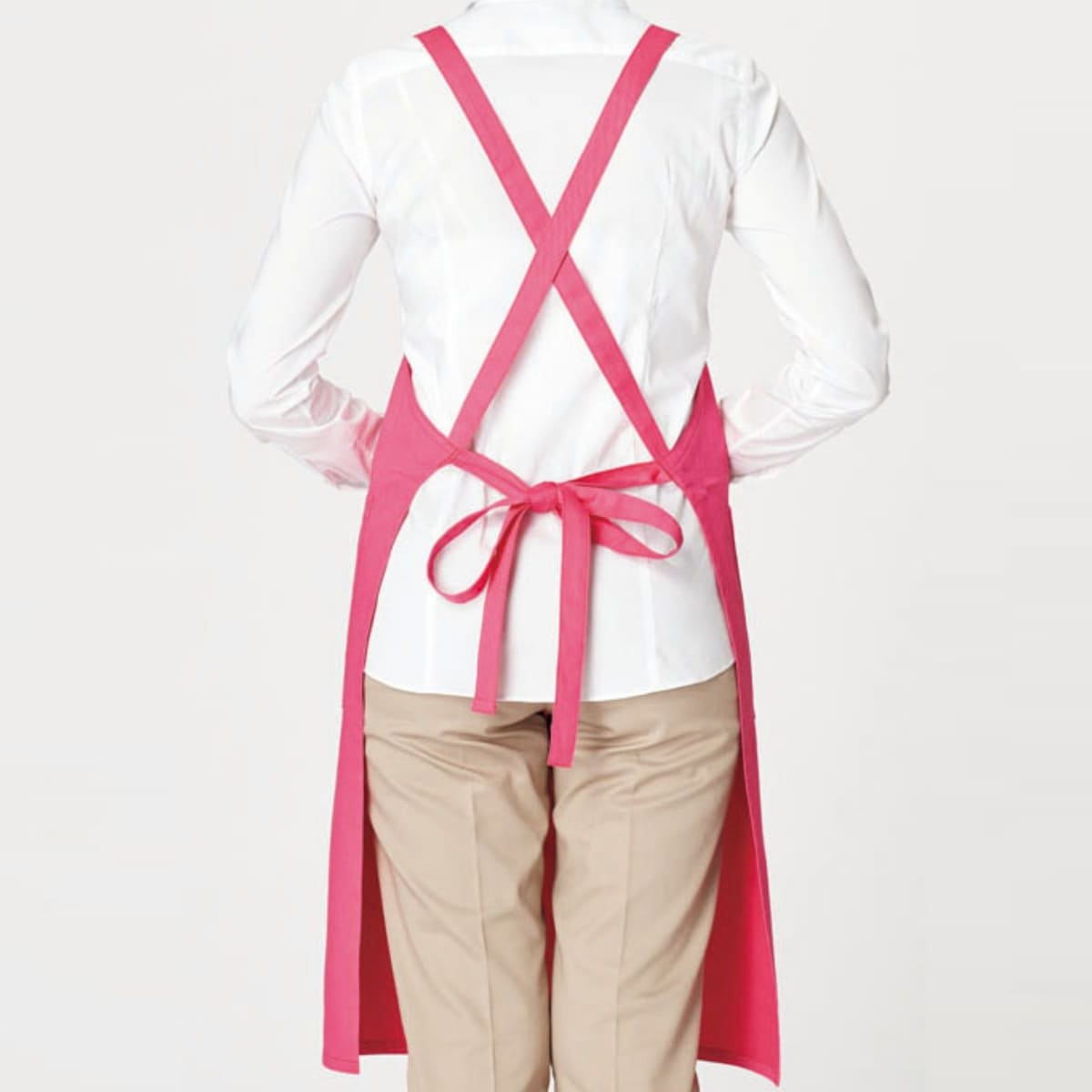 胸当てエプロン | カフェ・飲食店制服 | 1枚 | FK7168 | レッド