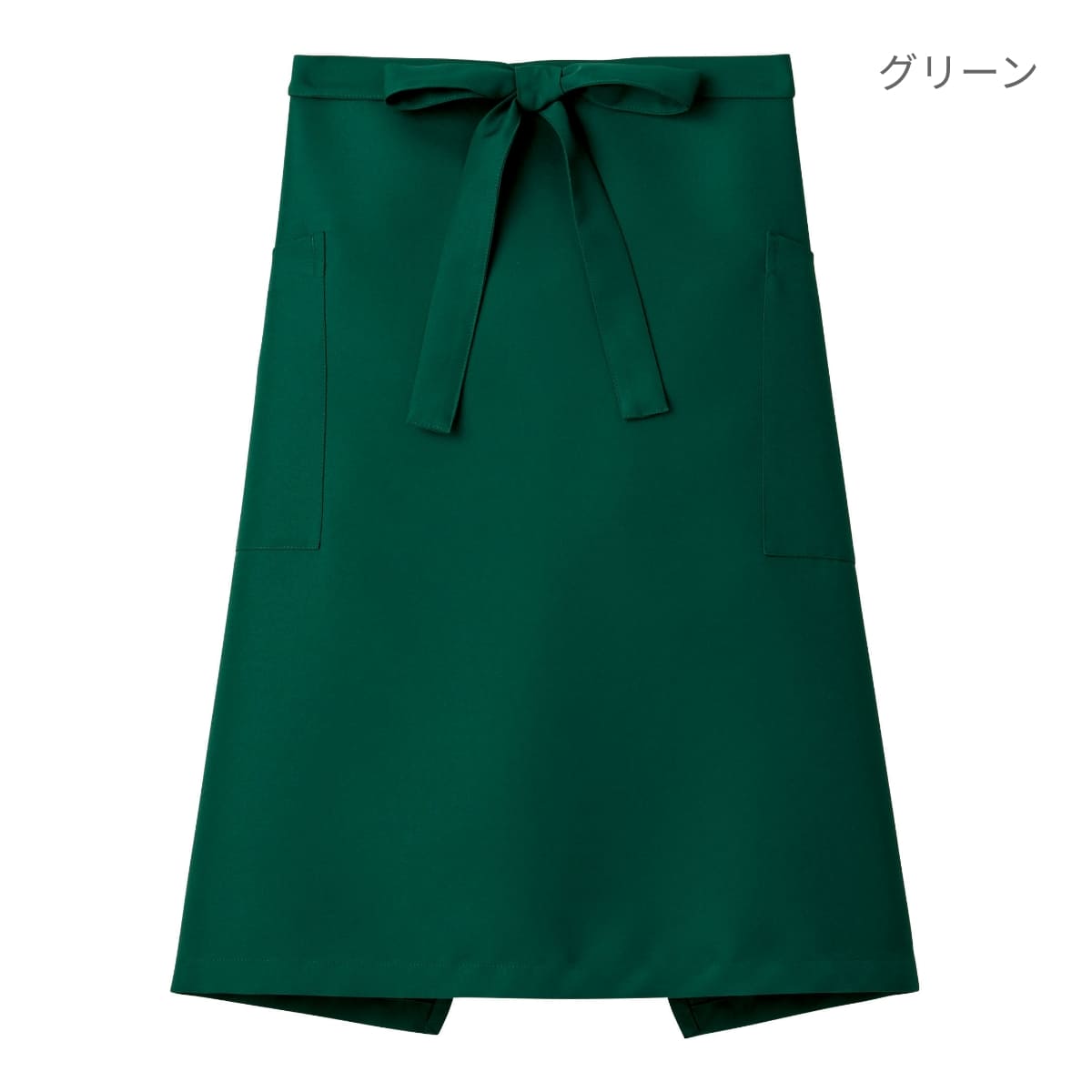 ミドルエプロン | カフェ・飲食店制服 | 1枚 | FK7170 | グリーン