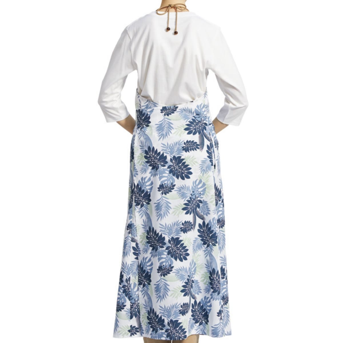 エプロンドレス（シダ） | カフェ・飲食店制服 | 1枚 | FK7174 | ホワイト