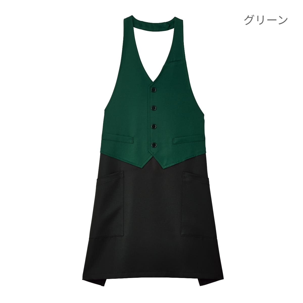 ベスト風エプロン | カフェ・飲食店制服 | 1枚 | FK7175 | レッド