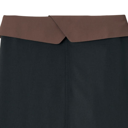 ソムリエエプロン | カフェ・飲食店制服 | 1枚 | FK7178 | ブラック×ブラウン