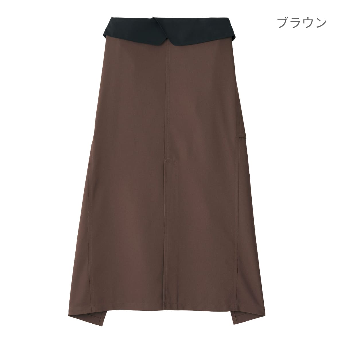 ソムリエエプロン | カフェ・飲食店制服 | 1枚 | FK7178 | ブラック×ブラウン