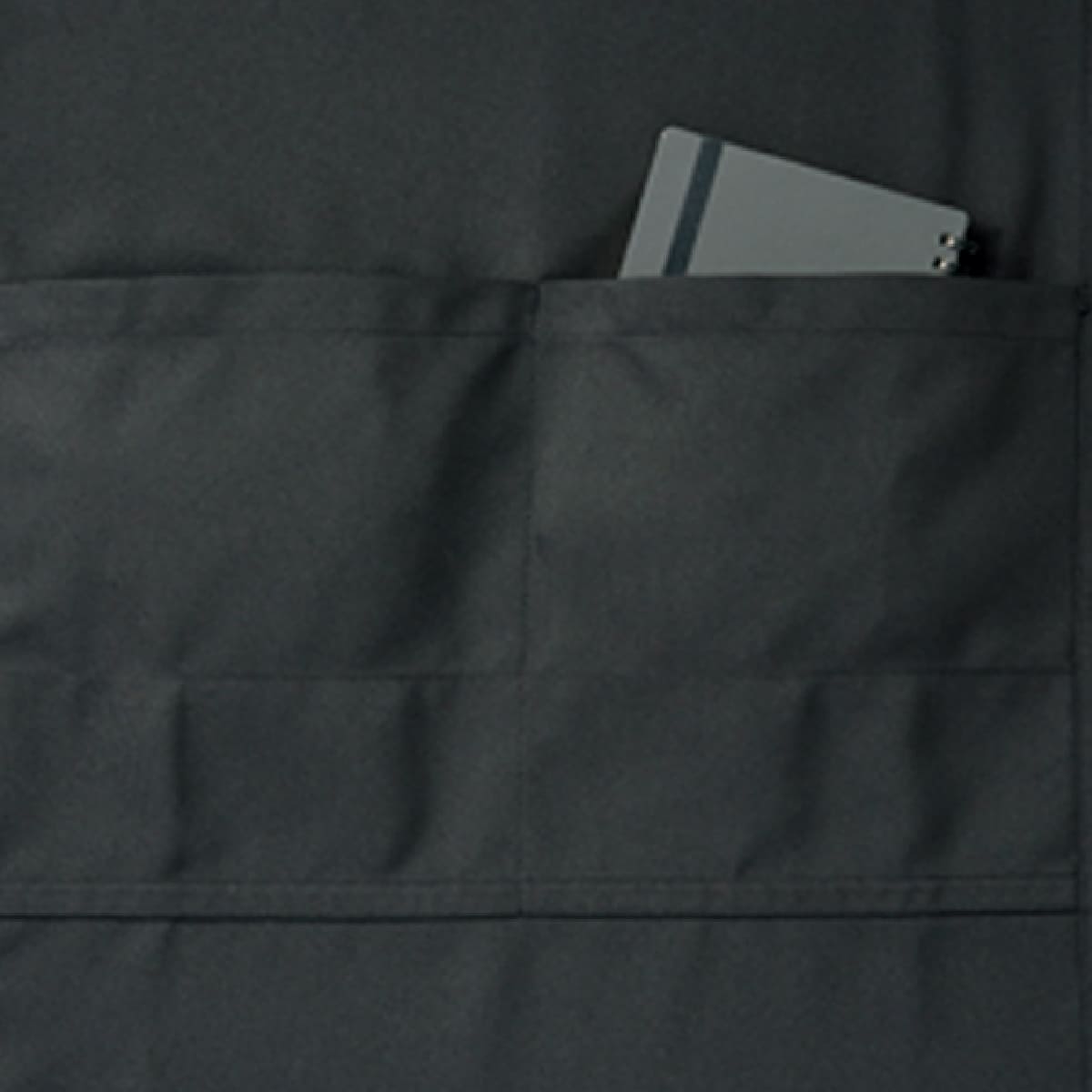 襟付き胸当てエプロン | カフェ・飲食店制服 | 1枚 | FK7180 | ブラウン×ブラック