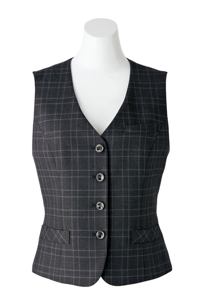 ベスト | レディース | 1枚 | AV1246 | グレー×ブルー