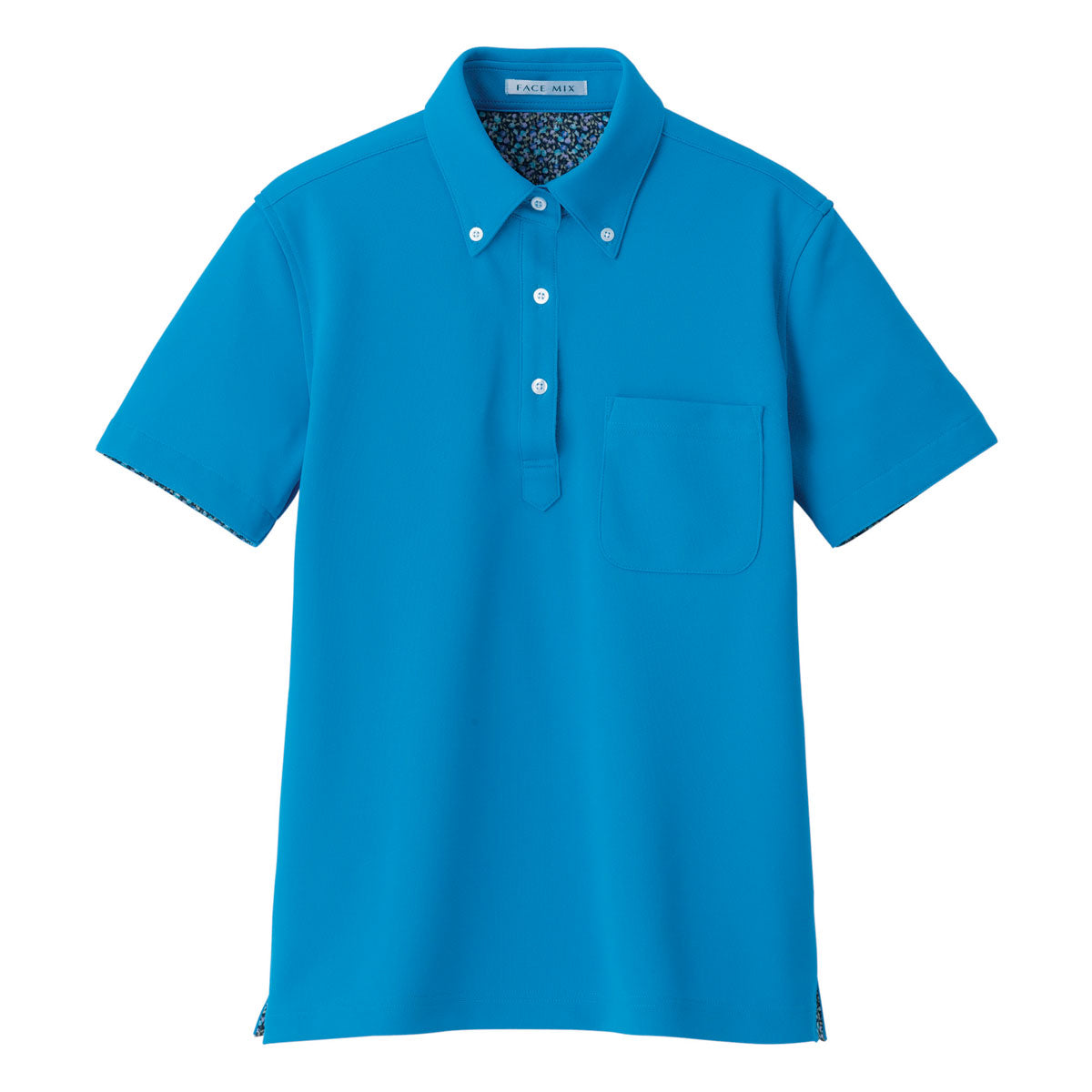 レディス吸汗速乾ポロシャツ（花柄A） | レディース | 1枚 | FB4018L | ターコイズ