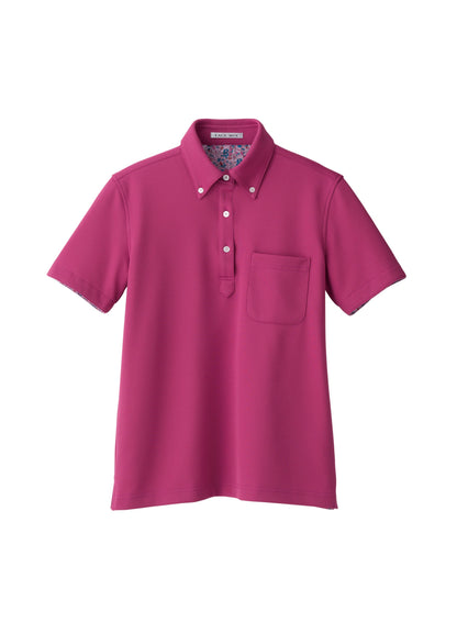 レディスポロシャツ(花柄 B)　 | レディース | 1枚 | FB4019L | ピンク