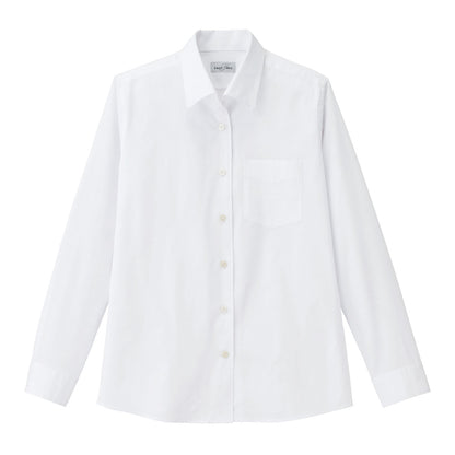 レディス開襟長袖ブラウス | レディース | 1枚 | FB4038L | ホワイト