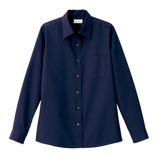 レディス開襟長袖ブラウス | レディース | 1枚 | FB4038L | ネイビー