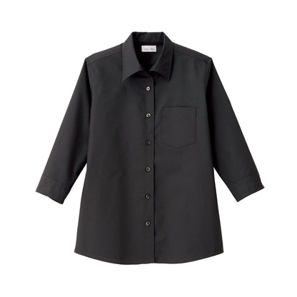 レディス開襟 七分袖ブラウス | レディース | 1枚 | FB4039L | ブラック