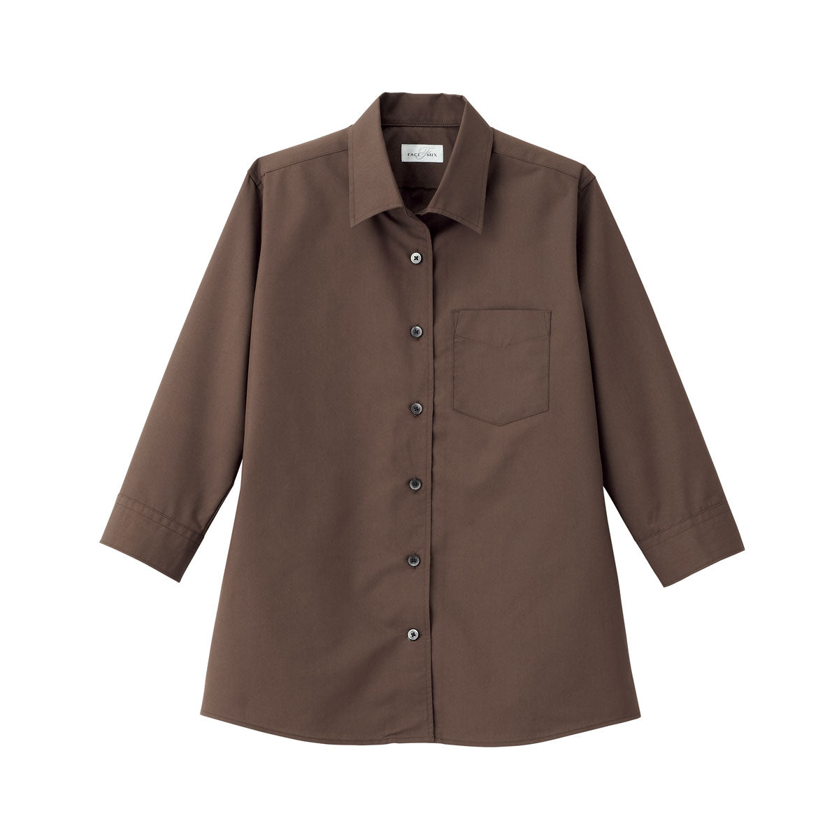 レディス開襟 七分袖ブラウス | レディース | 1枚 | FB4039L | ブラウン