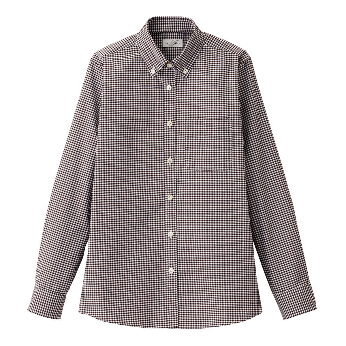 レディスボタンダウン長袖ブラウス | レディース | 1枚 | FB4042L | ブラウン