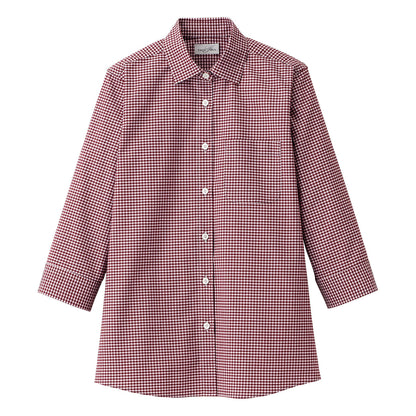 レディスセミワイドカラー七分袖ブラウス | レディース | 1枚 | FB4043L | レッド