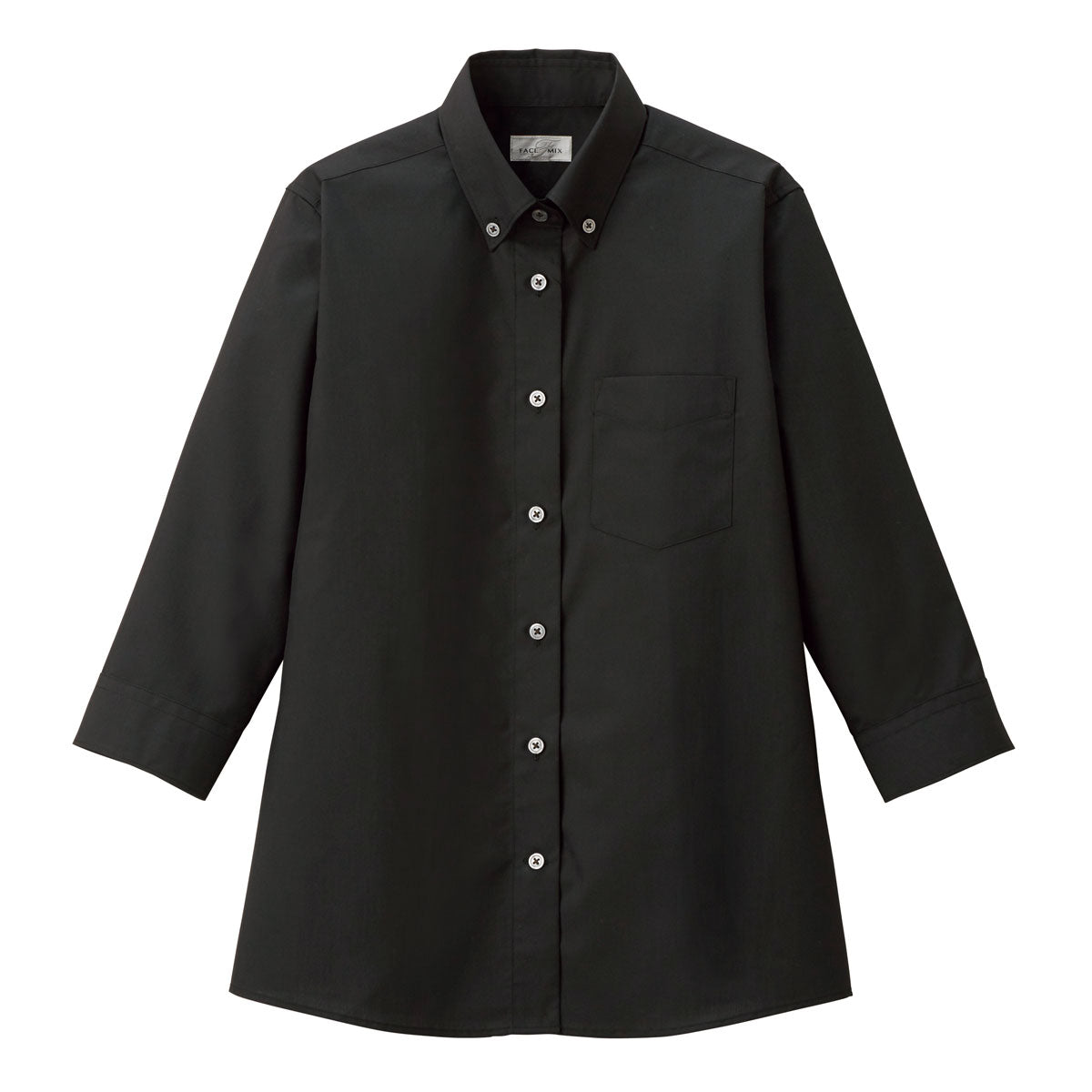 レディスボダンダウン七分袖ブラウス | レディース | 1枚 | FB4045L | ブラック