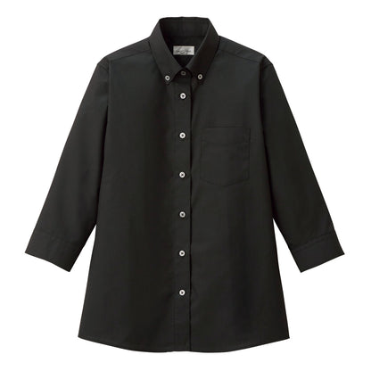 レディスボダンダウン七分袖ブラウス | レディース | 1枚 | FB4045L | ブラック