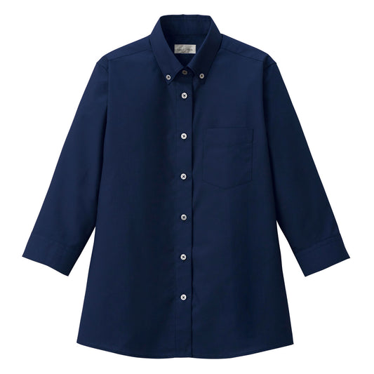 レディスボダンダウン七分袖ブラウス | レディース | 1枚 | FB4045L | ネイビー