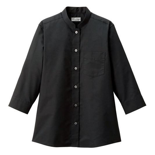 レディススタンドカラー七分袖ブラウス | レディース | 1枚 | FB4047L | ブラック