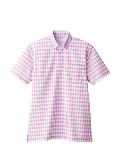 チェックプリントポロシャツ | メンズ | 1枚 | FB4523U | ラベンダー