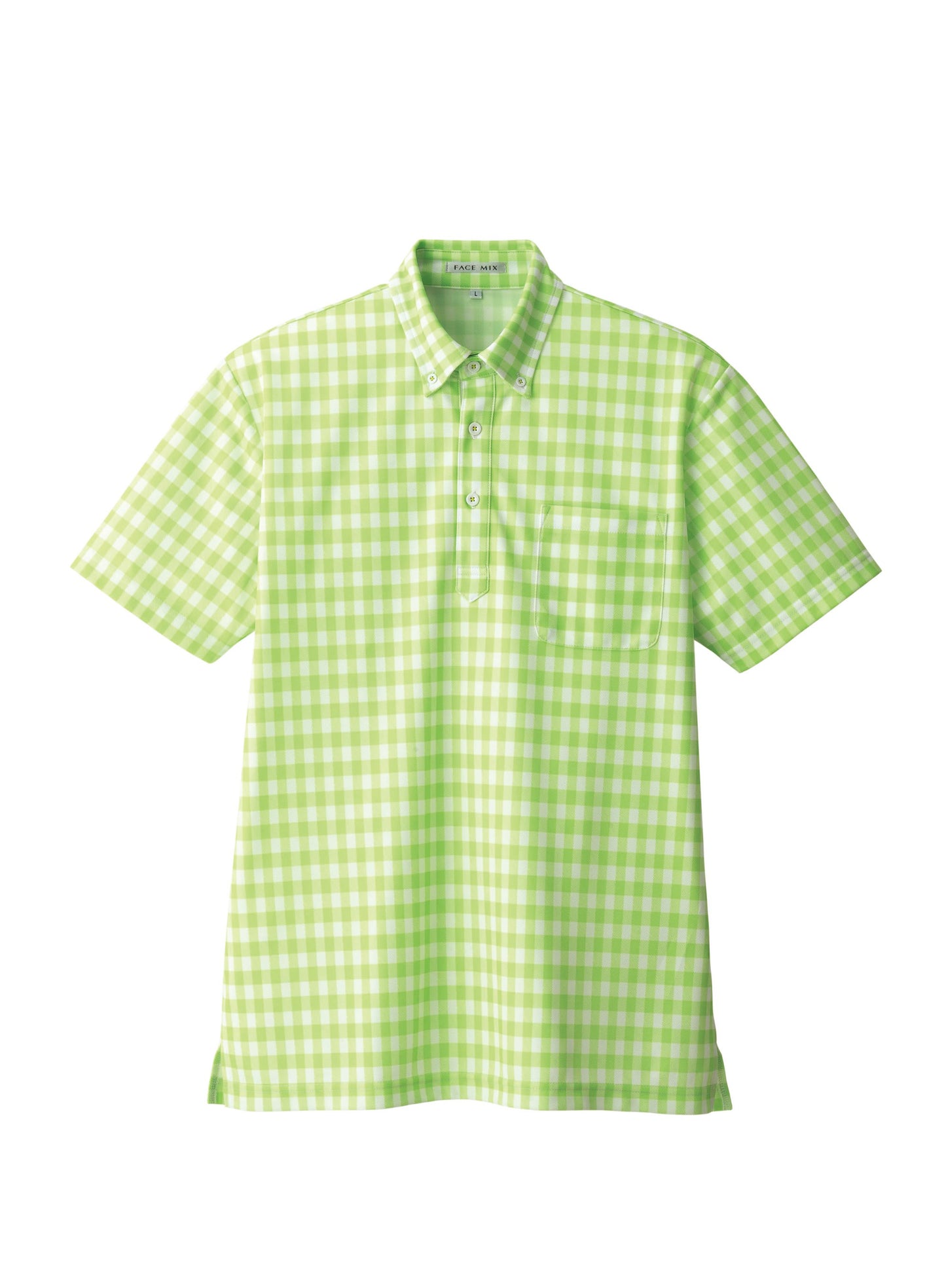 チェックプリントポロシャツ | メンズ | 1枚 | FB4523U | グリーン