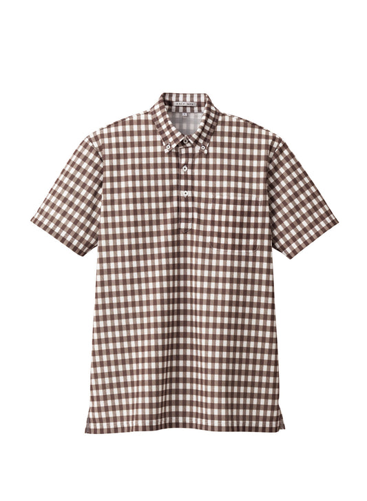 チェックプリントポロシャツ | メンズ | 1枚 | FB4523U | ブラウン