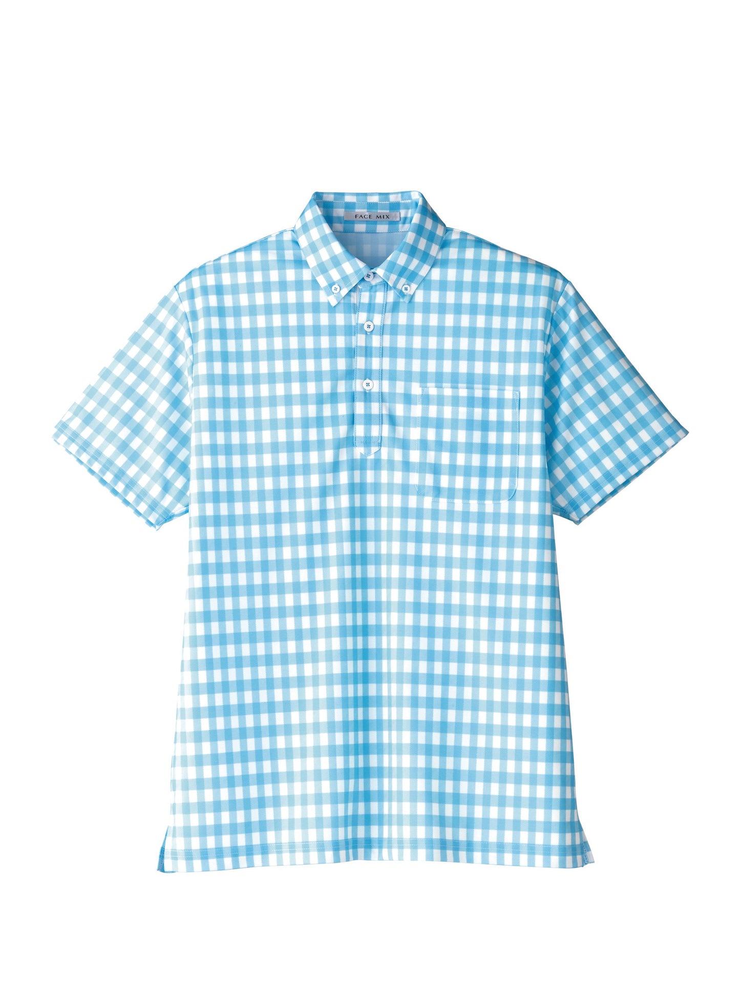 チェックプリントポロシャツ | メンズ | 1枚 | FB4523U | ブルー
