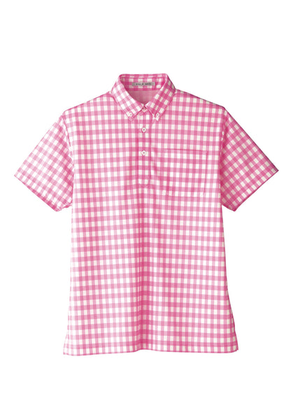 チェックプリントポロシャツ | メンズ | 1枚 | FB4523U | ピンク