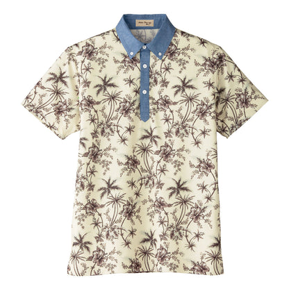 アロハポロシャツ（ヤシ柄） | メンズ | 1枚 | FB4524U | イエロー