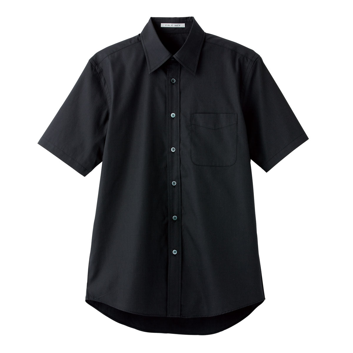 ブロードレギュラーカラー半袖シャツ | メンズ | 1枚 | FB4527U | ブラック