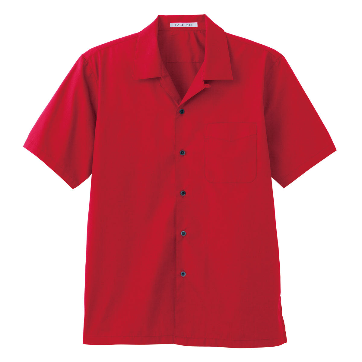 ブロードオープンカラー半袖シャツ | メンズ | 1枚 | FB4529U | レッド