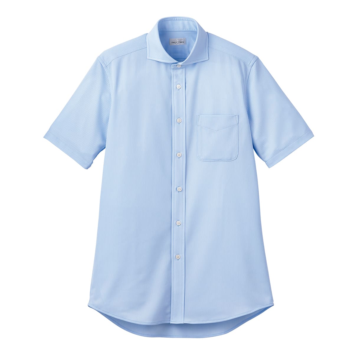 ワイドカラーニット半袖シャツ | メンズ | 1枚 | FB4560U | サックス