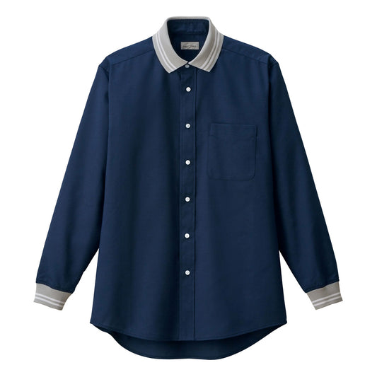 ユニセックスリブシャツ | メンズ | 1枚 | FB4565U | ネイビー（グレーリブ）