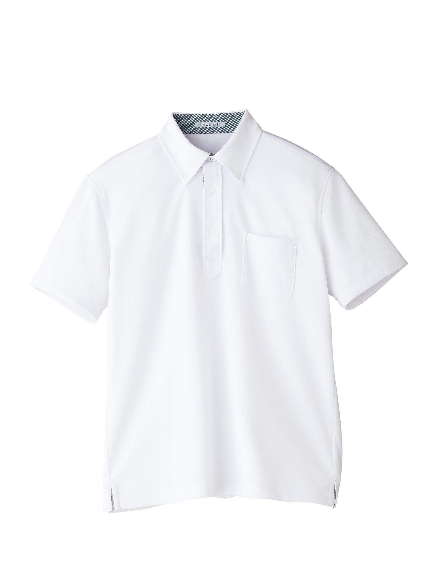 吸水速乾メンズポロシャツ(チェック) | メンズ | 1枚 | FB5023M | ホワイト