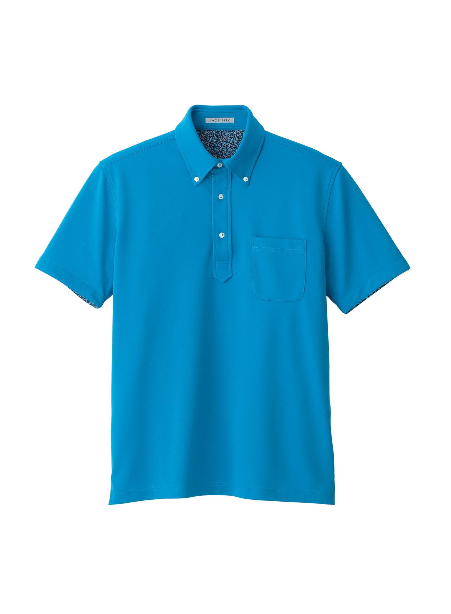 メンズポロシャツ(花柄 A) | メンズ | 1枚 | FB5024M | ターコイズ