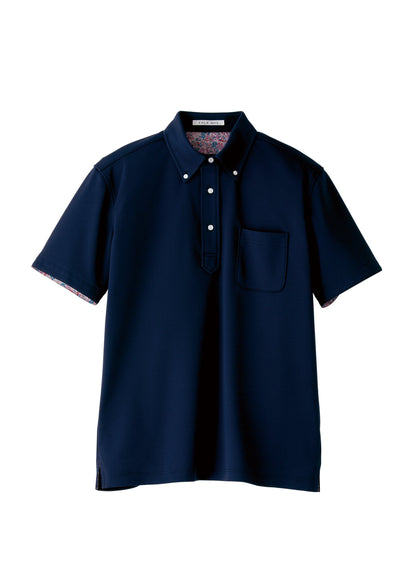 メンズポロシャツ(花柄 B) | メンズ | 1枚 | FB5025M | ネイビー