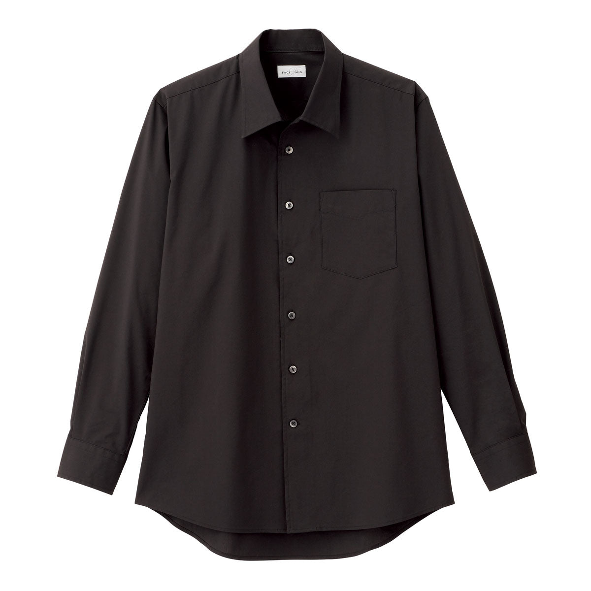 メンズ開襟長袖シャツ | メンズ | 1枚 | FB5043M | ブラック