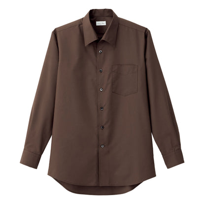 メンズ開襟長袖シャツ | メンズ | 1枚 | FB5043M | ブラウン