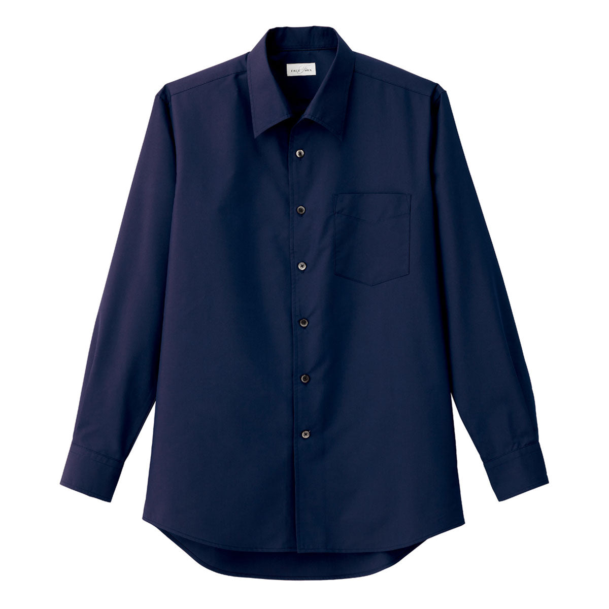 メンズ開襟長袖シャツ | メンズ | 1枚 | FB5043M | ネイビー