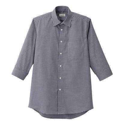 メンズセミワイドカラー七分袖シャツ | メンズ | 1枚 | FB5048M | ネイビー