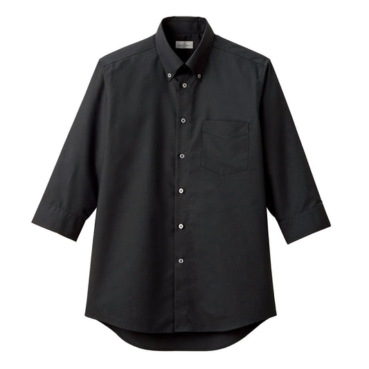 メンズボタンダウン七分袖シャツ | メンズ | 1枚 | FB5050M | ブラック