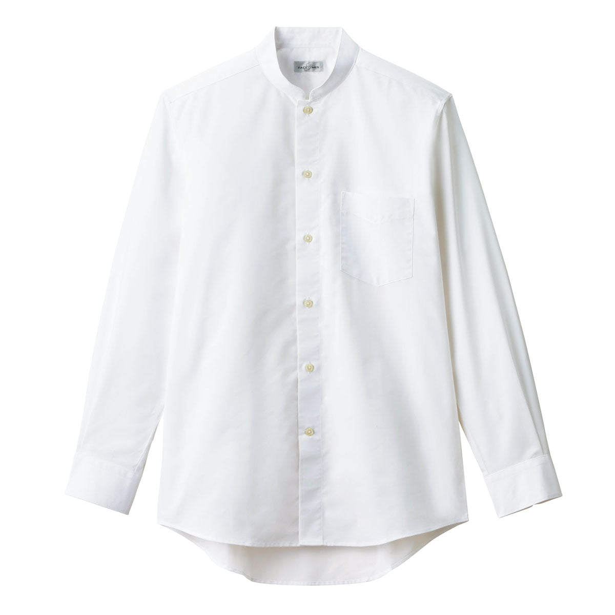 メンズスタンドカラー長袖シャツ | メンズ | 1枚 | FB5051M | ホワイト
