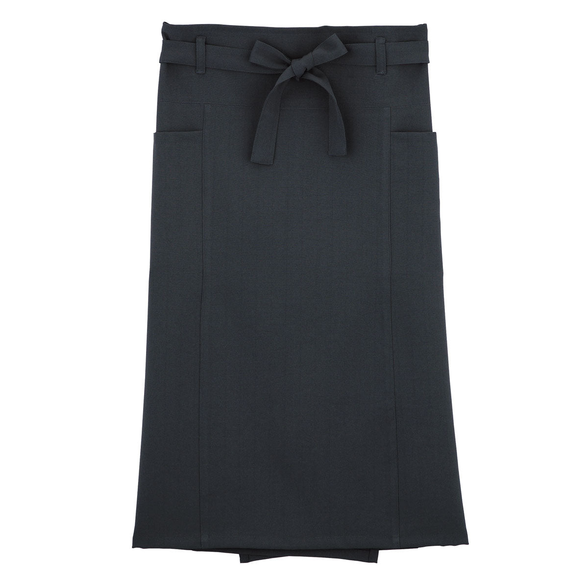 ベルトループ付ロングエプロン | カフェ・飲食店制服 | 1枚 | FK7079 | グレー